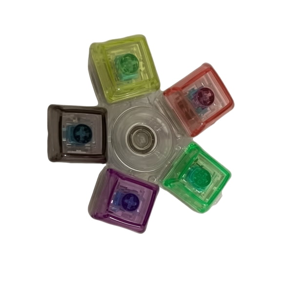 Clicker Squeeze Toys Colorful Mechanical Switch Spinning Keyboard Button for Desk and Travel