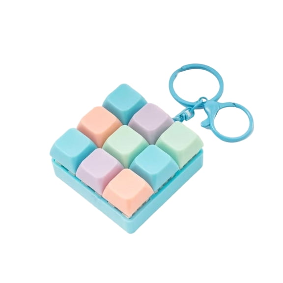Clicker Squeeze Toys, Keyboard Clicker Squeeze, 1.5X1.5 In, Keychain Squeeze, Sensory Squeeze Toys, Desk Squeeze Toys, Squeeze, 1 Pc