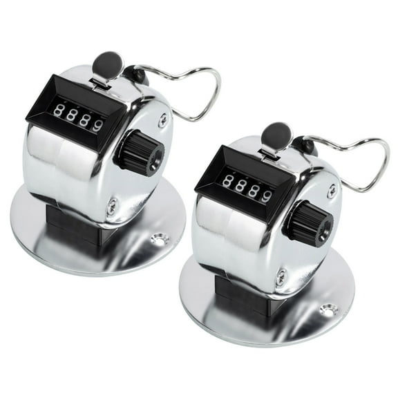 Clickers Counter, Metal Hand Tally Counter Clickers with 4 Digit Display Pitches Counter for Strokes Baseball Coaching