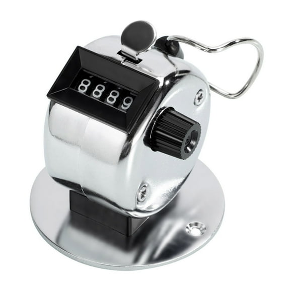 Clickers Counter, Metal Hand Tally Counter Clickers with 4 Digit Display Pitches Counter for Strokes Baseball Coaching