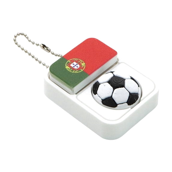 Clicking Squeeze Toys Keychain Squeeze Mini Soccer Ball Portugal Themed Relaxation Toys Everyday Carry Accessory 1 Pc