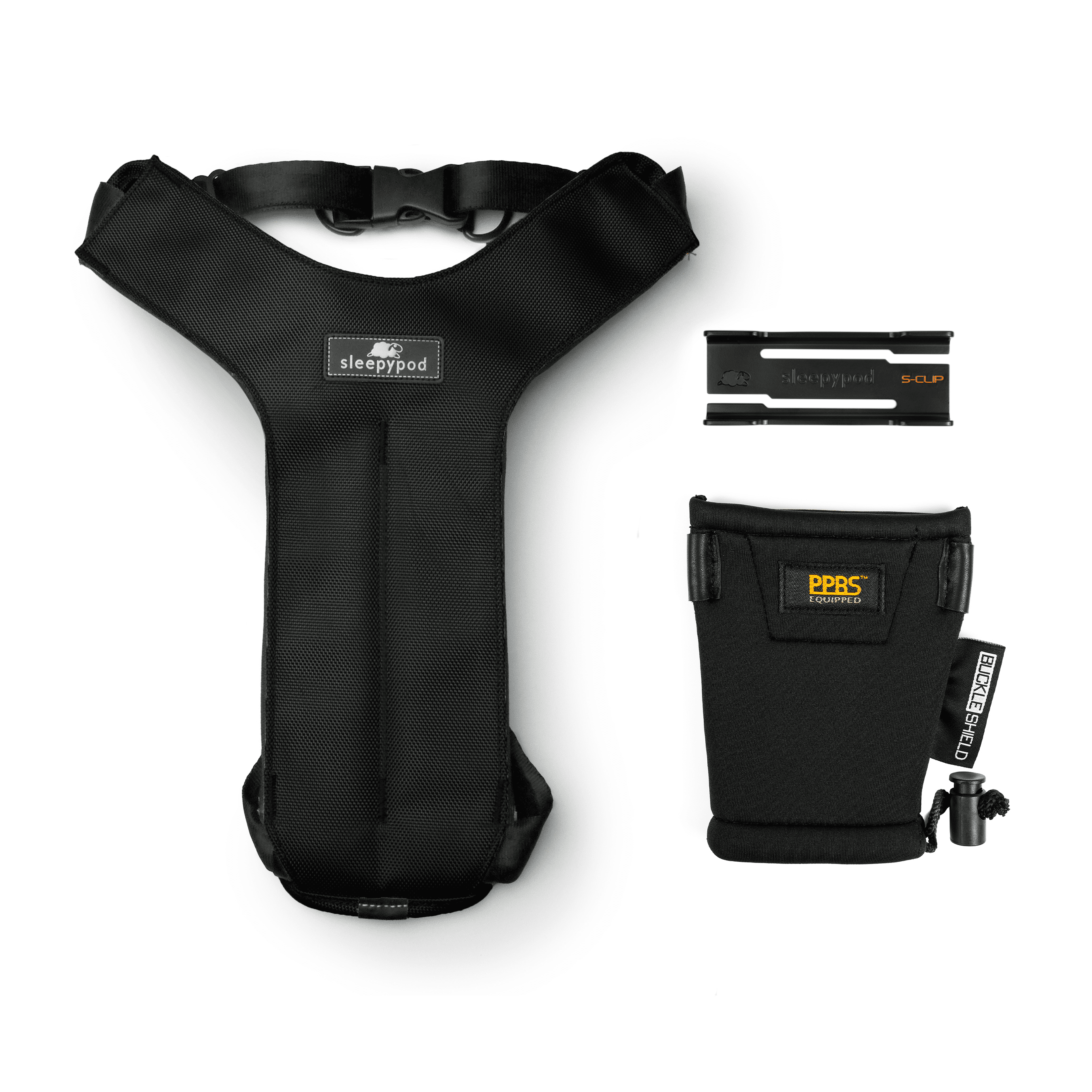 Clickit Sport Plus — Crash-Tested and Safety Certified Car Seat Belt Harness for Dogs —Medium, Jet Black