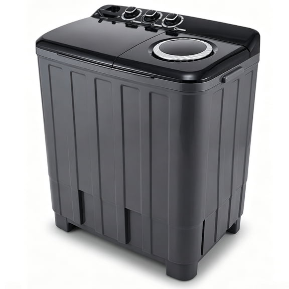 Clickoods Portable Washing Machine and Spin Dryer, 30lbs Twin Tub Washer with Drain Pump, Large Capacity Washer(20Lbs) and Spinner(10 Lbs), Durable Design for Apartments, Dorms, RVs