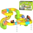 thumbnail image 1 of Clickrail Electric Train Set Flexible Race Track, Electric Train with Magnetic Tracks, Building Blocks with 360° Loops/Bridges, Gravity-Defying 3d Embedded Layouts & Motorized Car for Kids (167PCS), 1 of 7