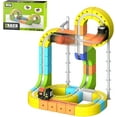 thumbnail image 1 of Clickrail Electric Train Set Flexible Race Track, Electric Train with Magnetic Tracks, Building Blocks with 360° Loops/Bridges, Gravity-Defying 3d Embedded Layouts & Motorized Car for Kids (105PCS), 1 of 7