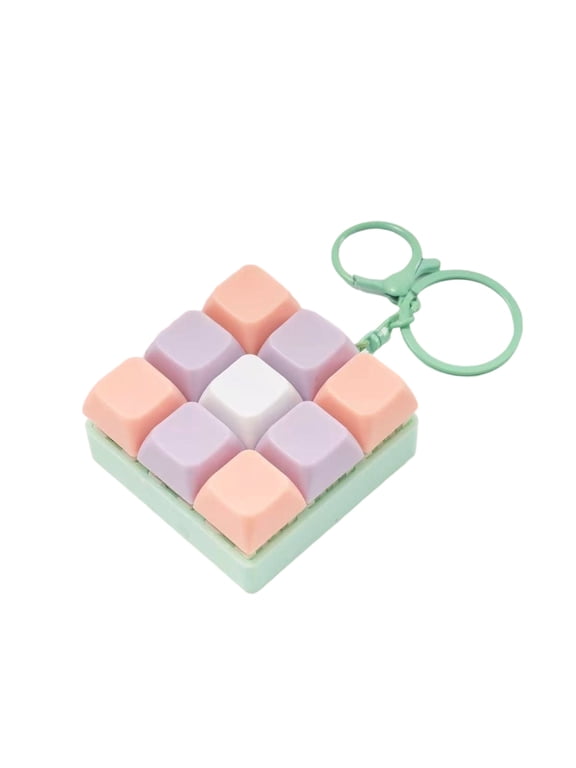 Clicky Keyboard Fidget,Keyboard Fidget Toy,9-in-1 Keyboards Fidgets Keychain Toy, Detachable Reconfigurable Finger Clicker Button Decompression Gifts, Portable Fidgets Clicker(A)