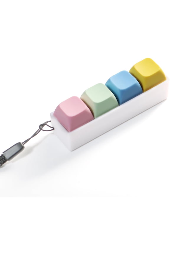 Clicky Keyboard Fidget Made of 3D Print, Loud Keyboard Fidget Keychain on Classroom and Office, Tiny Fidget Keyboard for Relief Your Stress, Relieve Stress Keyboard Clicky Fidget Toys