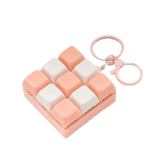 Clicky Keyboard Squeeze, Keyboard Keychain, 1.5 in Square, Sensory Squeeze Toys, Relaxation Relief Toys, Clicking Squeeze Toys, Office Desk Accessories, 1 Pc