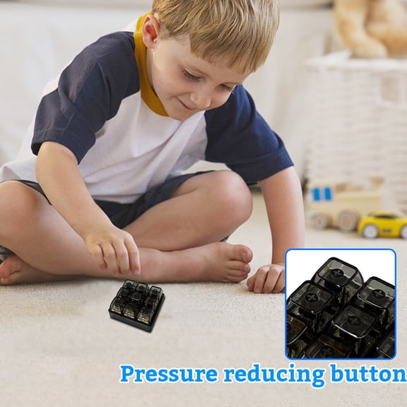 Clicky Squeeze Toys, Keyboard Clicker Squeeze with 9 Responsive Press Keys, Adhd Squeeze Toys for Sustained Attention Support, Relaxation Squeeze Toys for Long Study Sessions,
