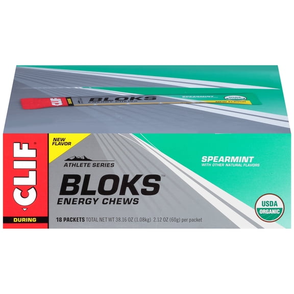 Clif Athlete Series Bloks? Spearmint Energy Chews 18-2.12 oz. oz. Box
