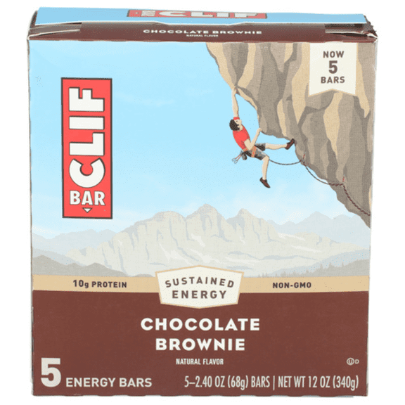 Clif Bar Chocolate Brownie Bars 5 Pack 2.4 oz - Pack of 2