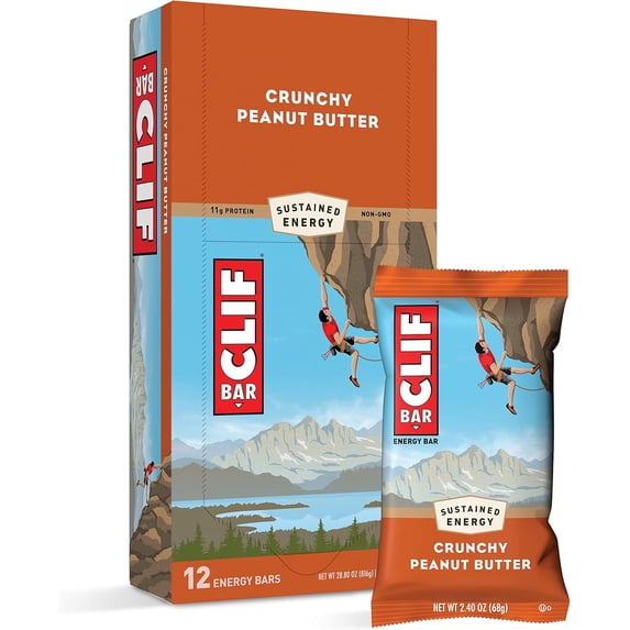 Clif Bar Crunchy Peanut Butter, 2.4 oz, 12 Count