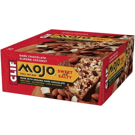 Clif Bar Mojo, Dark Chocolate Almond Coconut Trail Mix Bar, 12 Ct, 1.59 oz.