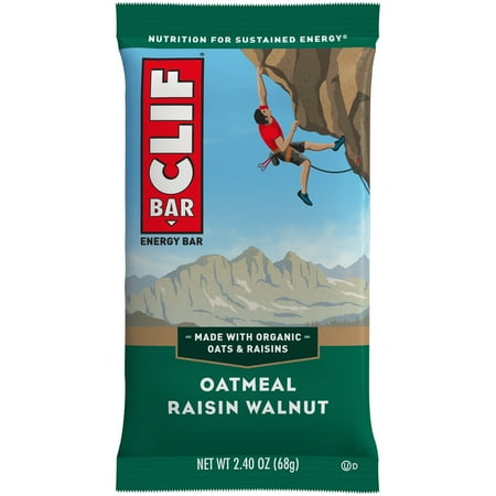 CLIF BAR - Oatmeal Raisin Walnut - Made with Organic Oats - Energy Bars - Non-GMO - Plant Based Protein Bars (1 Count)