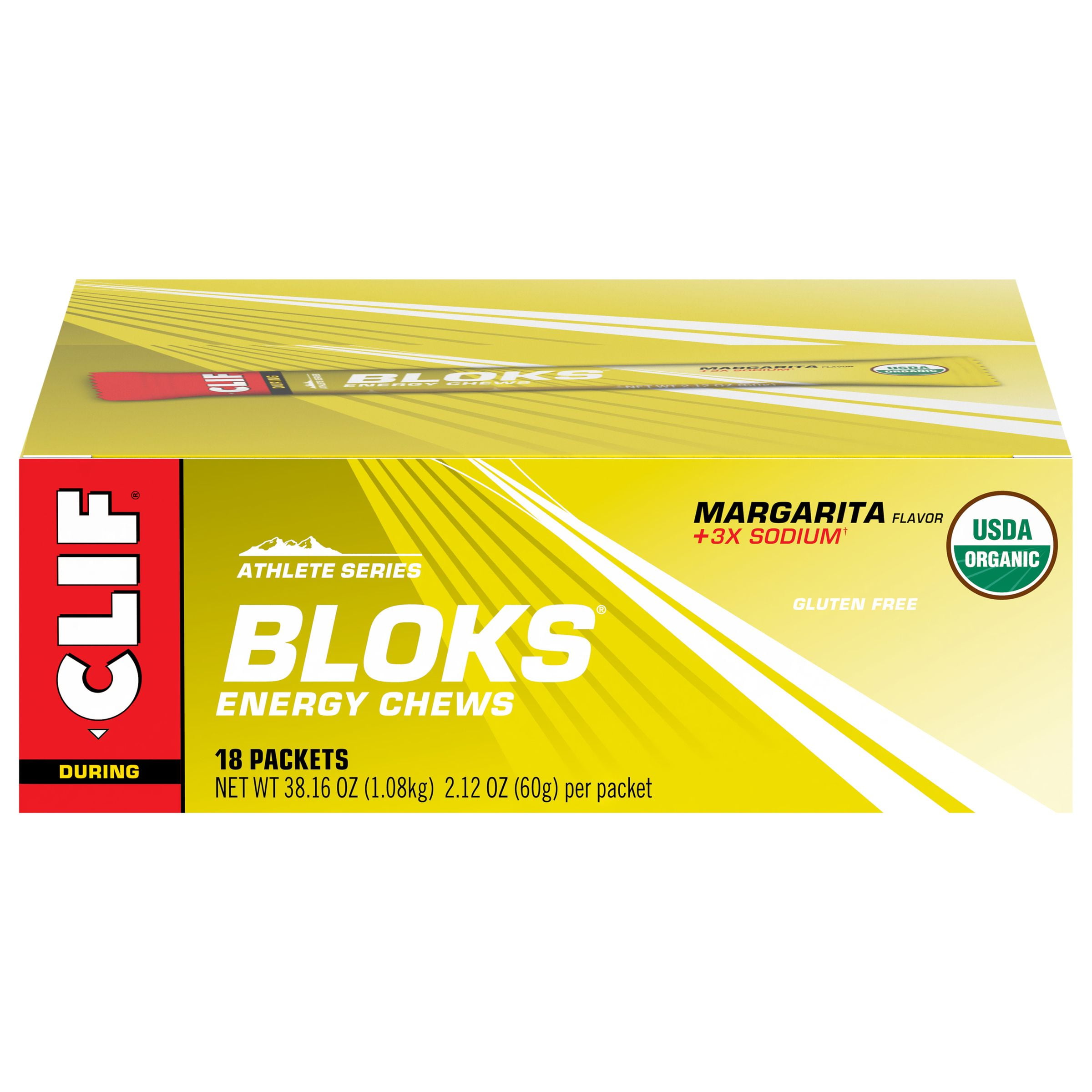 Clif Bar Shot Bloks Energy Chews with 3X Sodium Margarita Flavor Box of