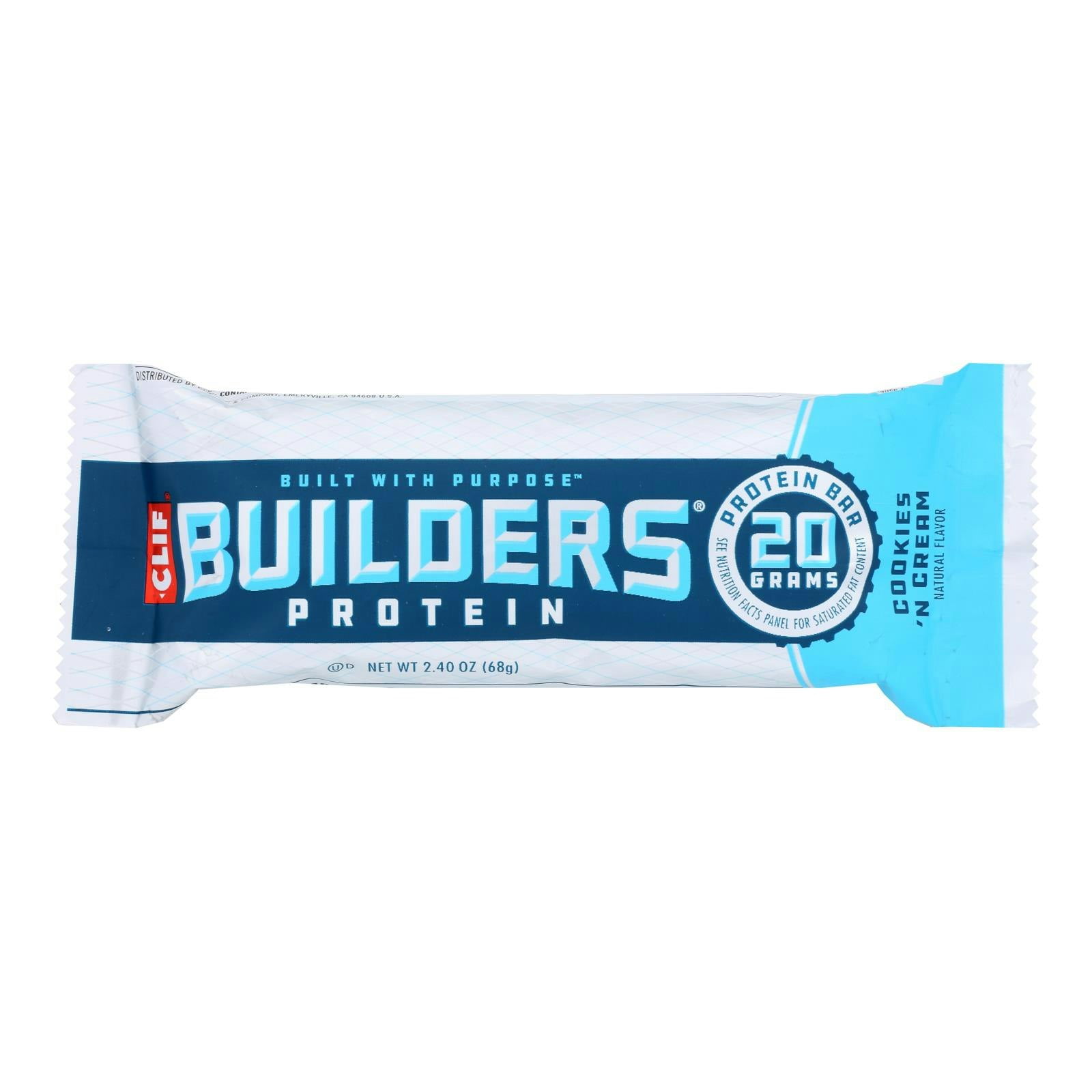 Clif Builder Bar Cookie & Cream 2.4 oz (Pack Of 12)