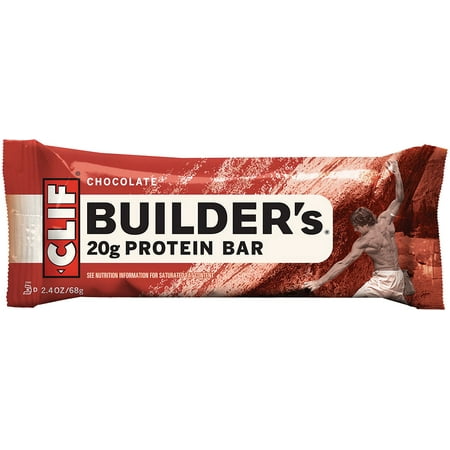 Clif Builders - Chocolate Flavor - Protein Bars - Gluten-Free - Low Glycemic - 20g Protein - 2.4 oz.