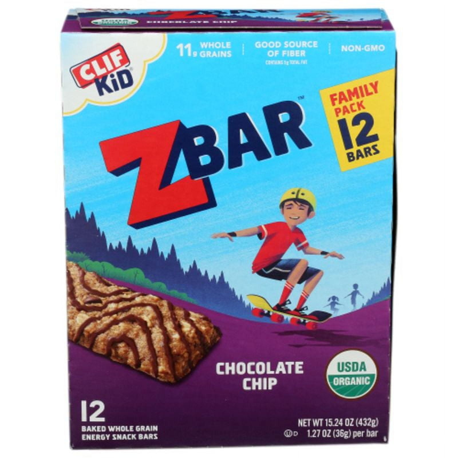 Clif Kid Organic Chocolate Chip Z Bars 12 Pack 12 ct