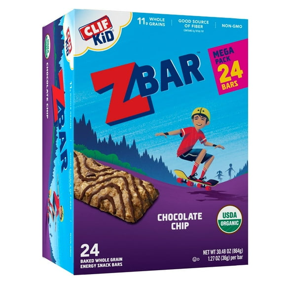 Clif Kid Zbar Chocolate Chip Snack Bars - 24ct/30.48oz - Pack of 2