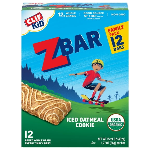 Clif Kid Zbar Iced Oatmeal Cookie 12 Pack 15.24 oz Pack Of 6
