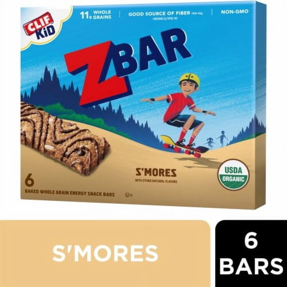 Clif Kid Zbar S'Mores Organic Snack Bars 6 ct / 1.27 oz - Pack of 2