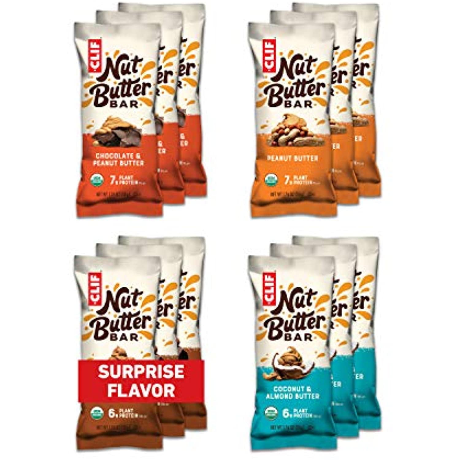 Clif Nut Butter Bar Organic Snack Bars Variety Pack Organic