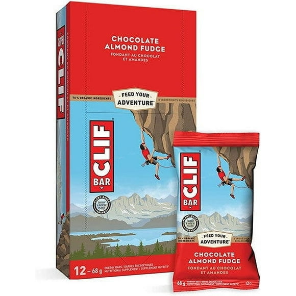Clif Nutritional Supplement Energy Bars, Chocolate Almond Fudge Flavor, 12 Bars x 68g