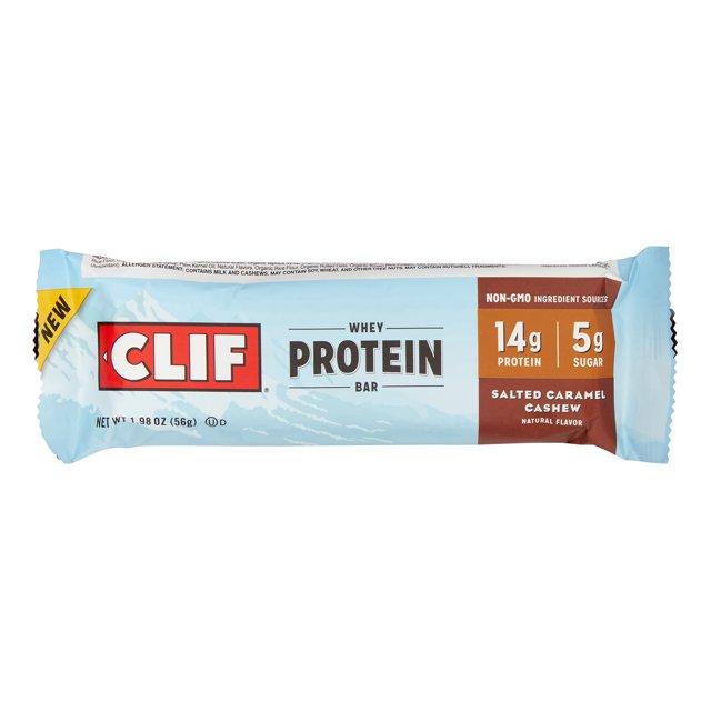 Clif Protein Bar, Salted Caramel Cashew, 1.98 Oz, 8 Pack