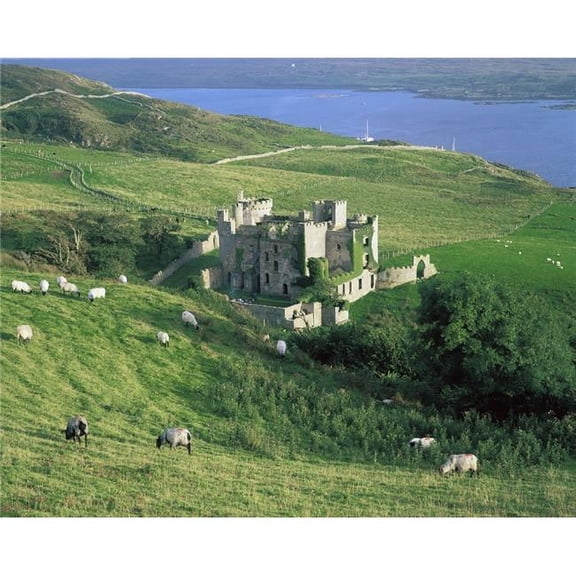 Clifden Castle Co Galway Ireland - 19th Century Gothic Revival Style Castle Poster Print by The Irish Image Collection, 34 x 26 - Large