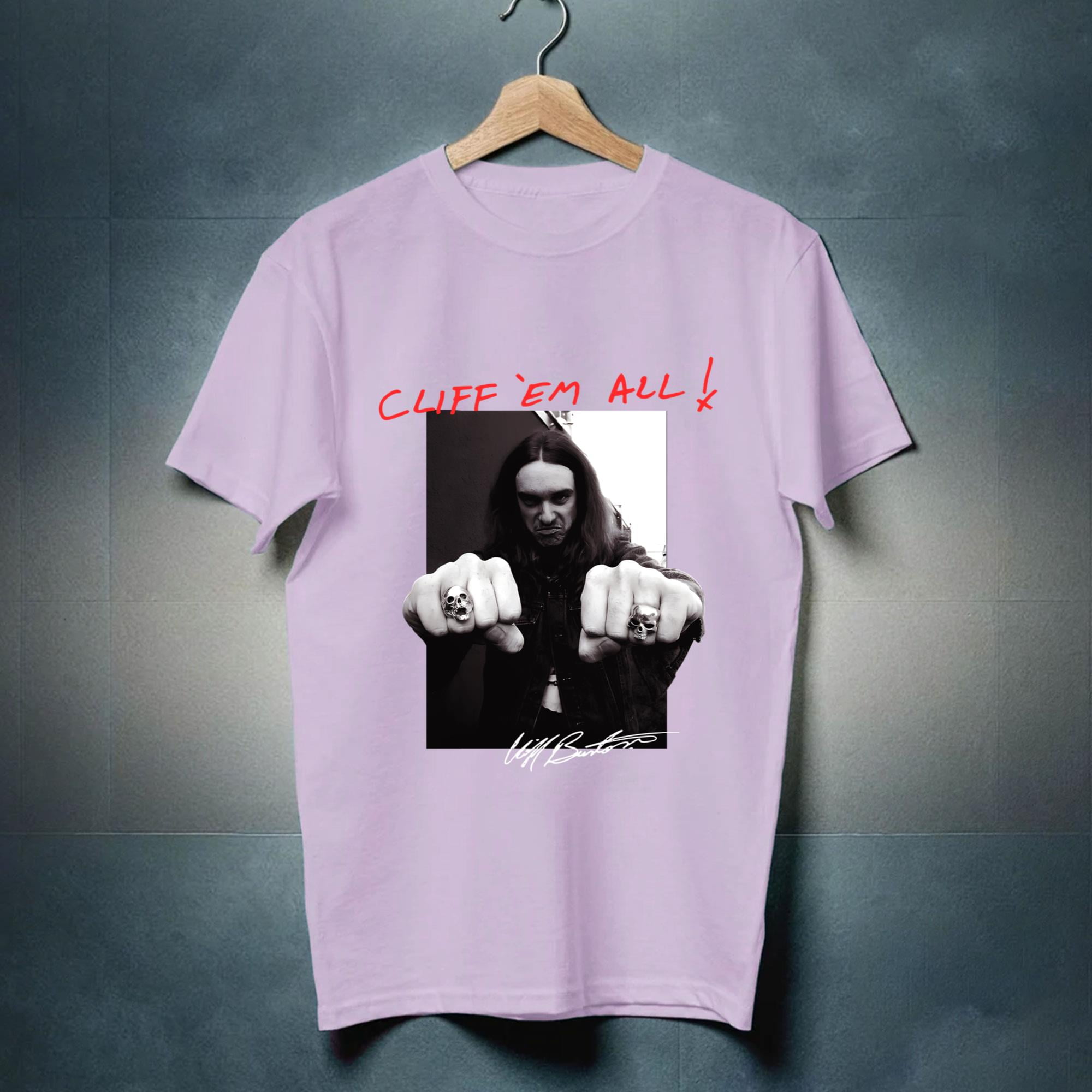 Cliff Burton Graphic Retro Singnature Music Band T-Shirt Black Gift For ...