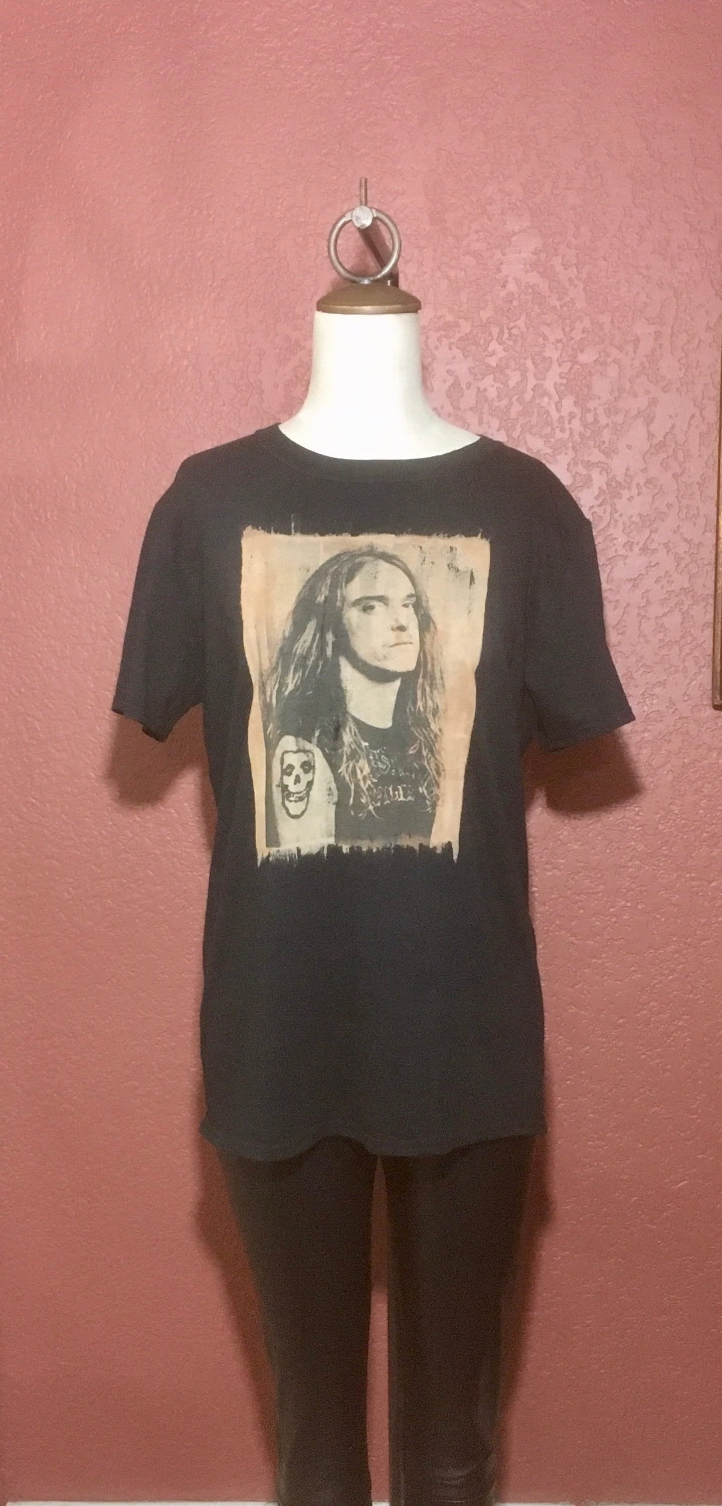 Cliff Burton Metallica Black T Shirt Portrait Sublimated Print Unisex S Shirt Size L