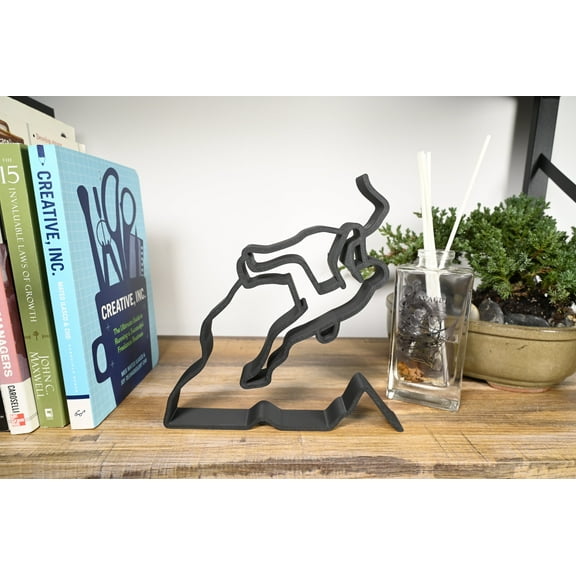 Cliff Hanger Rock Climber Art, Minimalist Line Art Adventure Home Décor