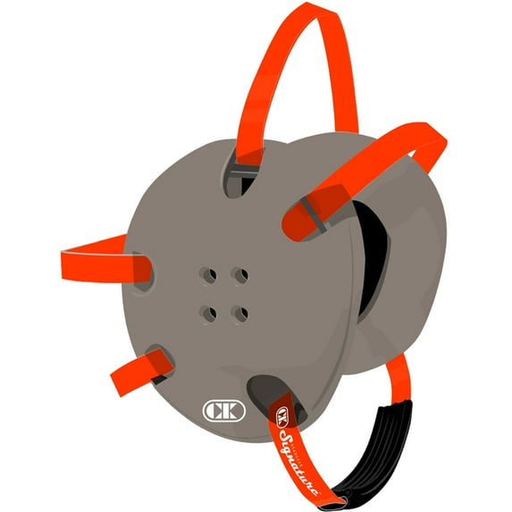 Cliff Keen E58 Signature Wrestling Headgear - Silver/Orange