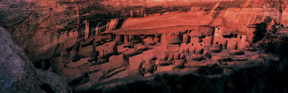 Cliff Palace Mesa Verde National Park CO USA Canvas Art - Panoramic Images (27 x 9)