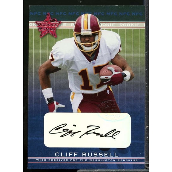 Cliff Russell Card 2002 Leaf Rookies and Stars Rookie Autographs #150