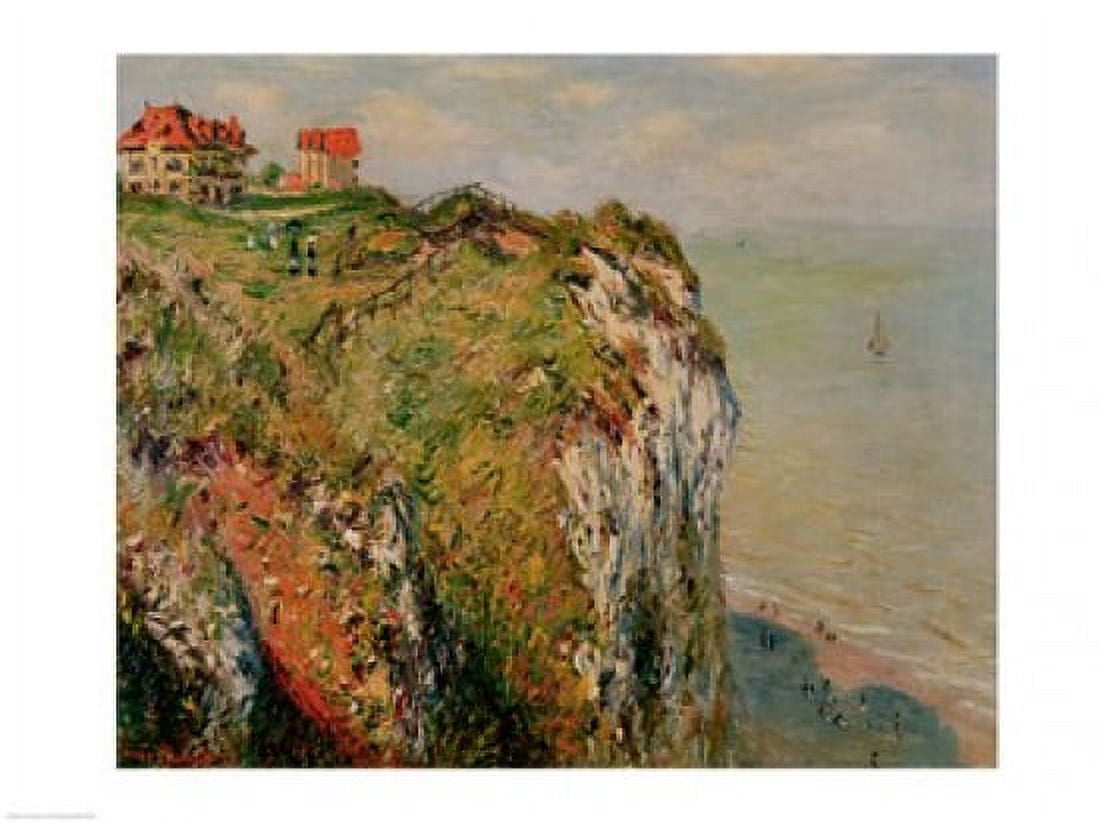Cliff at Dieppe 1882 Canvas Art - Claude Monet (24 x 18)