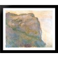 thumbnail image 1 of Cliff at Petit Ailly 34x28 Large Black Wood Framed Print Art by Claude Monet, 1 of 2