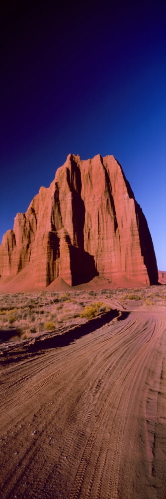 Cliff in Capitol Reef National Park against blue sky Utah USA Canvas Art - Panoramic Images (27 x 9)