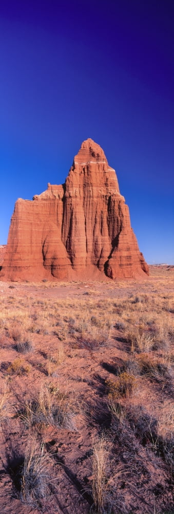 Cliff in Capitol Reef National Park against blue sky Utah USA Canvas Art - Panoramic Images (36 x 12)