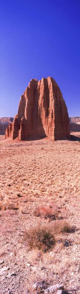 Cliff in Capitol Reef National Park against blue sky Utah USA Canvas Art - Panoramic Images (36 x 12)