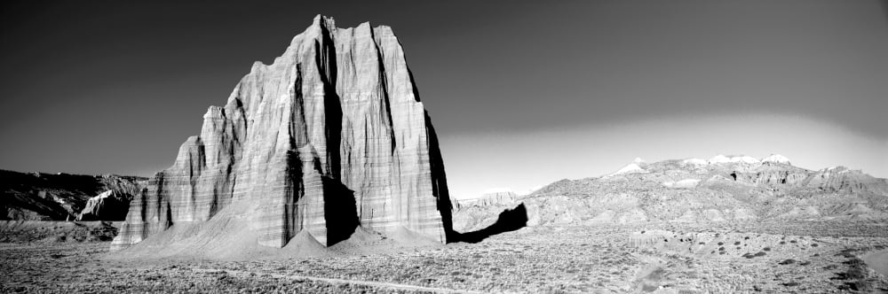 Cliff in Capitol Reef National Park against blue sky Utah USA Canvas Art - Panoramic Images (6 x 18)