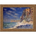 thumbnail image 1 of Cliff near Fecamp 24x20 Gold Ornate Wood Framed Canvas Art by Monet, Claude, 1 of 2