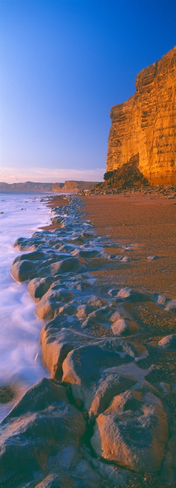 Cliff on the beach Burton Bradstock Dorset England Canvas Art - Panoramic Images (36 x 12)