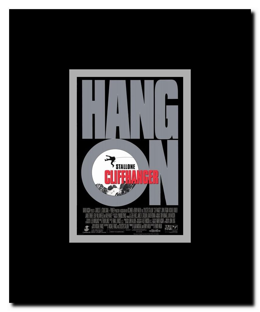 Cliffhanger Framed Movie Poster