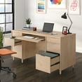 thumbnail image 1 of Clifford Place Engineered Wood Executive Desk in Natural Maple, 1 of 13