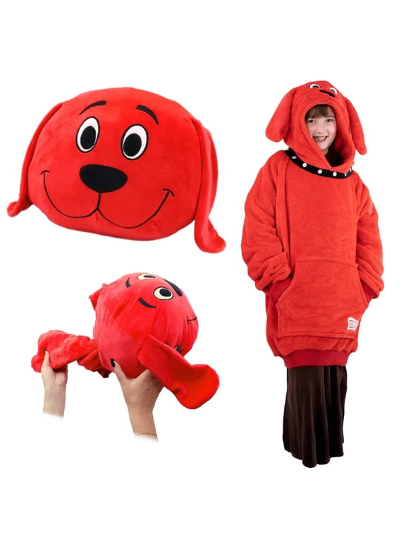 Clifford The Big Red Dog Junior Snugible 2-in-1 Blanket Hoodie Pillow - Min order quantity - 4 units