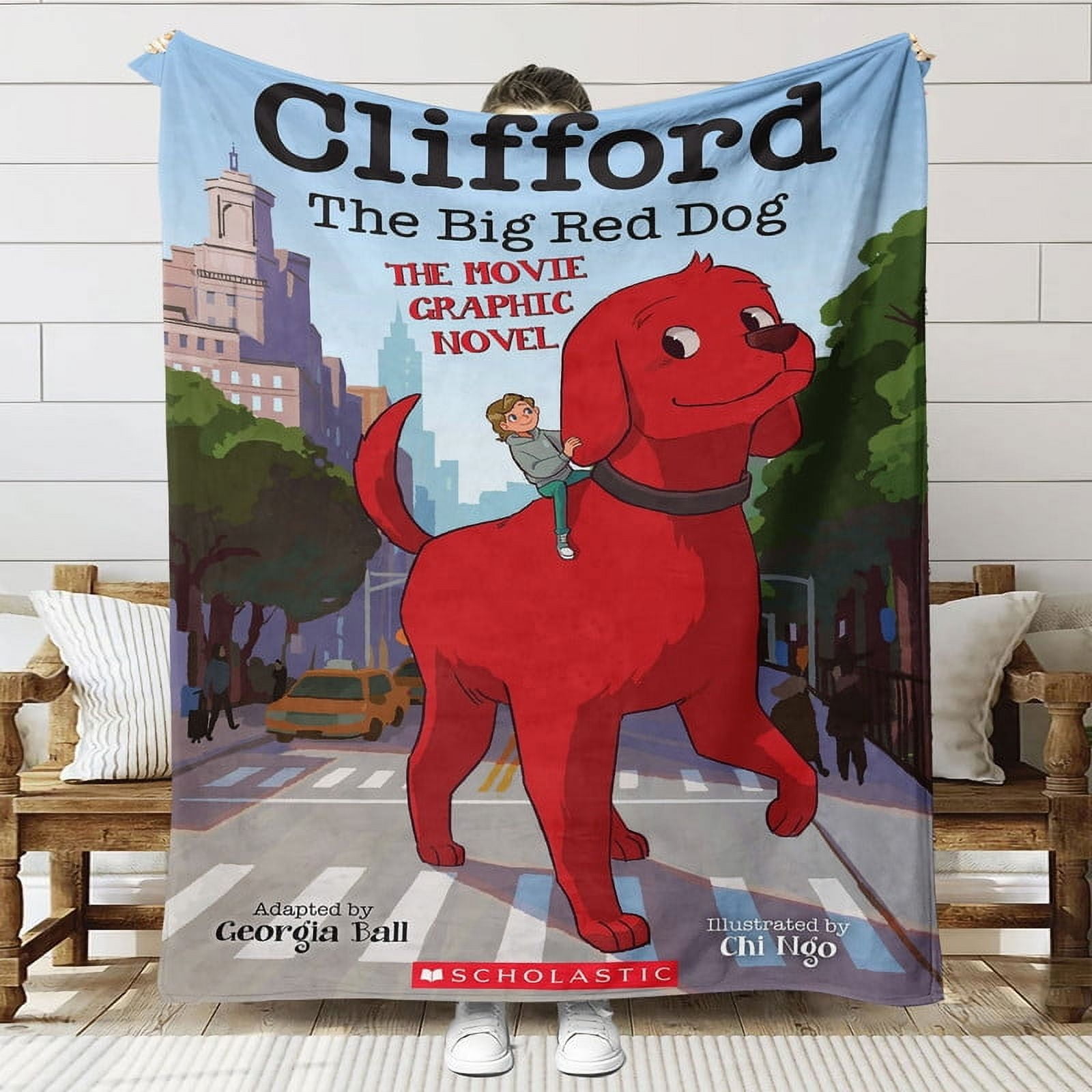 Clifford The Big Red Dog Throw Blanket Gifts for Fans Lover Girls Boys Women Present Hoodie Him Bed 30"x40"