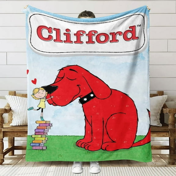Clifford The Big Red Dog Throw Blanket Gifts for Fans Lover Girls Boys Women Present Hoodie Him Bed 40"x50"