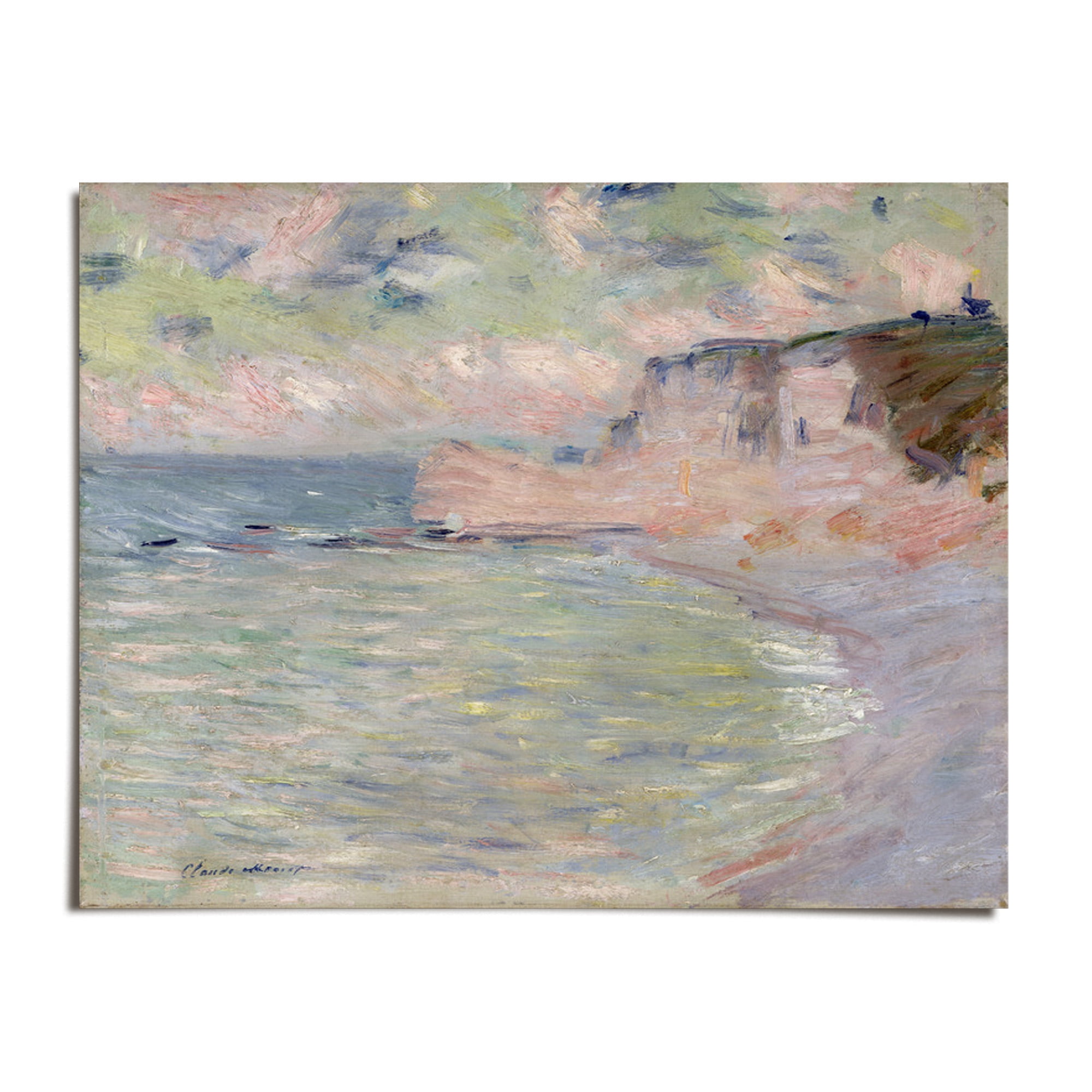 Cliffs And The Porte Damont, Morning Effect, 1885 Oil On Canvas 