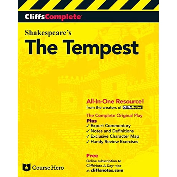 Pre-Owned CliffsComplete Shakespeare's The Tempest Paperback